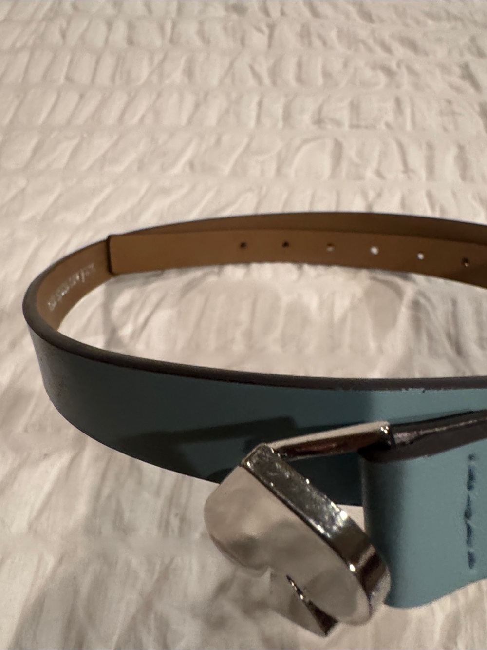 Leather Kate Spade New York belt in Light Blue